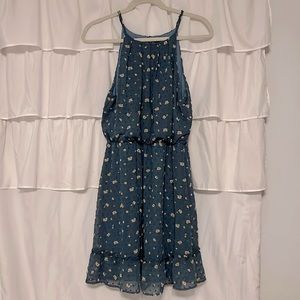 Blue Floral Dress by Francesca’s Blue Rain Size L